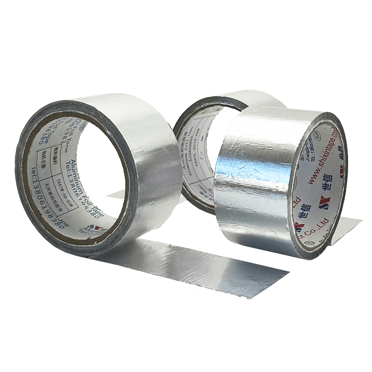 Cinta de aluminio industrial en rollo gigante para sellado de conductos de alta temperatura. Cinta de aluminio industrial en rollo gigante para sellado de conductos de alta temperatura.