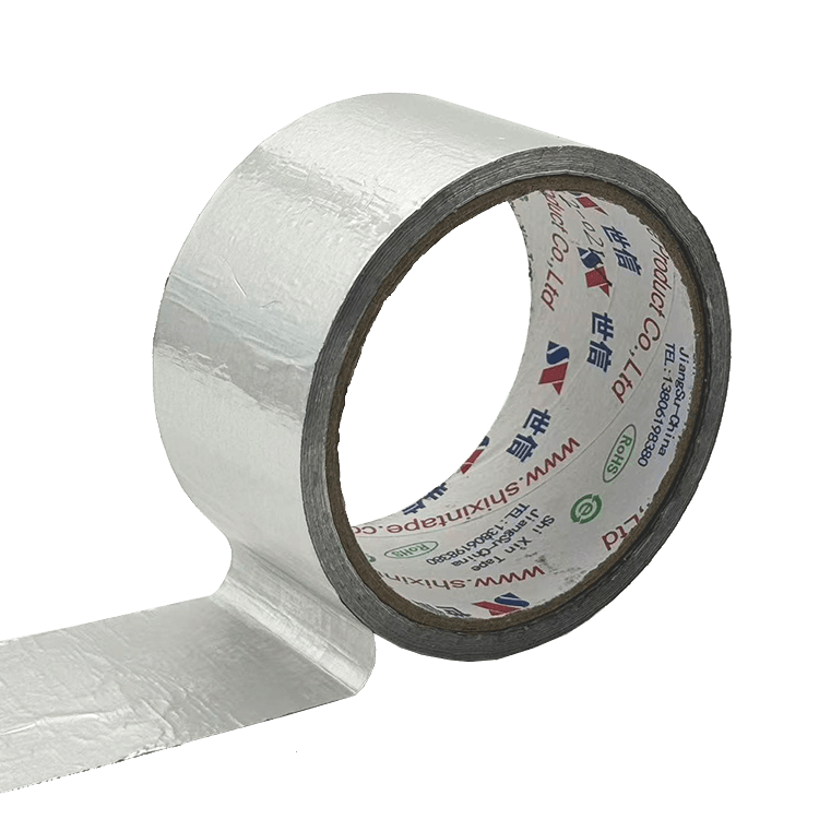 Cinta de aluminio industrial en rollo gigante para sellado de conductos de alta temperatura. Cinta de aluminio industrial en rollo gigante para sellado de conductos de alta temperatura.