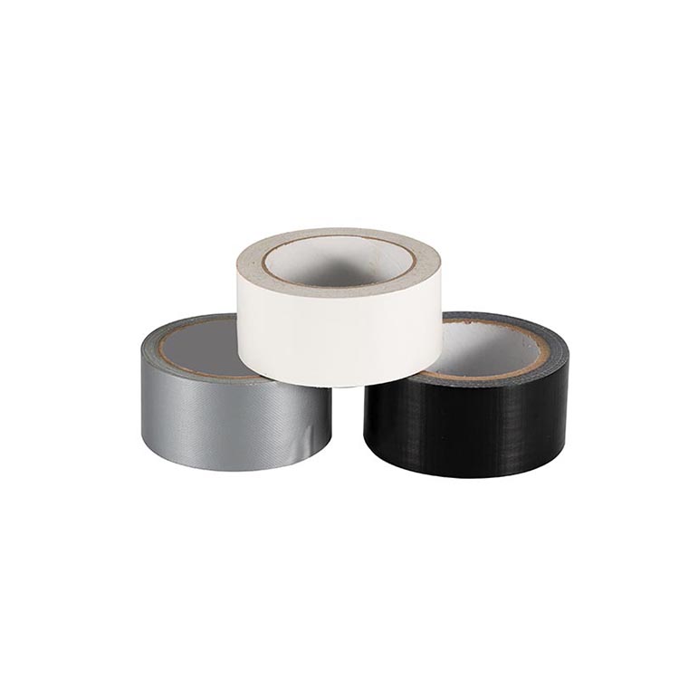 Cinta adhesiva de tela resistente para sellado y fijación industrial.